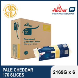 ANCHOR PALE CHEDDAR 176 SLICES | 2169G X 6
